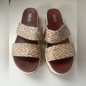 MIA Women's Natural Woven Espadrille Sandals